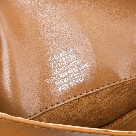 Vince Camuto Wmn Ovar Mustard Leather Buckle Riding Equestrian Tall Boots sz 7.5 - Picture 7 of 7